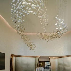 ANNO Ceramic Eggshell Pendant Chandelier Custom Luxury Hotel Ceiling Decor Light