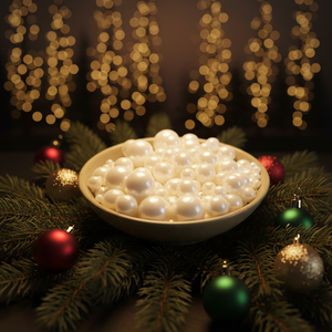 White Sugar Pearls 2mm 4mm Mixed Sizes Eco-Friendly Cake Toppers Thanksgiving Christmas Graduation Easter Father's Day 1kg Pack