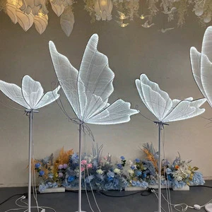 Wedding Props Luminous Butterfly Wings Pendant Ceiling Decoration Wedding Stage Chandelier Runway Wedding Decoration