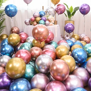 Party Balloons 10Inch 2.2g Metal Pearl Latex Inflatable Birthday Party Supplies Decoration