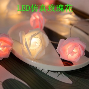 Supply Christmas Wedding Garden Party Valentine's Day LED Rose String Fairy Lights Christmas Wedding Lamp