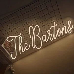 Outdoor Customized Led Illuminated Name Neon Sign Wedding Party Decoration Neon Light Shop Wall Sign Board
