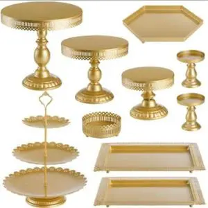 10-pieces-set Cake Stand Birthday Dessert Table Decoration European Style Display Stand Supplies