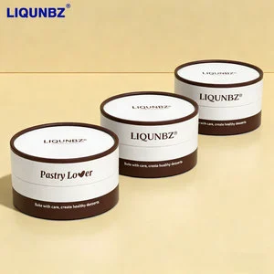 Luxury Round Cake Box Custom Color Pantone Gold Foil Oven Safe Paper Cake Packaging For Bakery Chain
