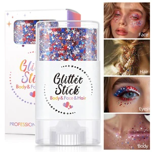 Waterproof Multi-use Sparkle Glitter Gel Face & Body Hair Glitter Stick - for Eyeshadow, Face Paint & Party Makeup