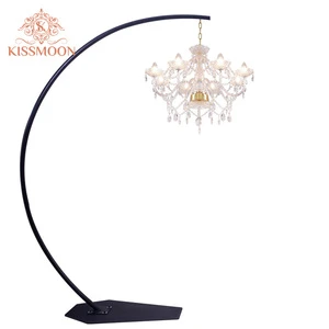 Wedding Table Decoration Metal Iron Semicircular Frame Wedding Backdrop Crystal Chandelier Bracket For Outdoor