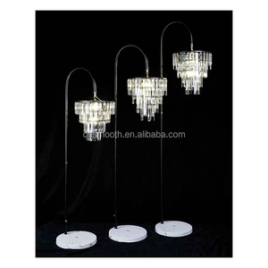 New Design Wedding Props Lights Decoration Crystal Chandelier With Stand Chandelier Road Lead for Wedding