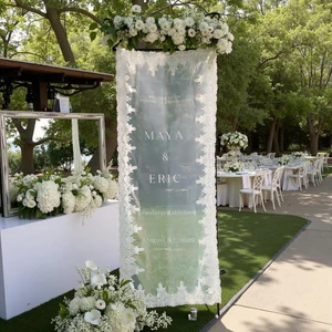 Wedding Fabric Welcome Sign Custom Linen Wedding Sign