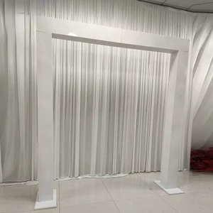 Elegant White Archway Metal Wedding Gate Stainless Steel Stand Arch Backdrop for Events