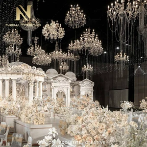Elegant Design Custom Chandelier Lamp Centerpieces Hotel Lobby Villa Wedding Hall Modern LED Wedding Light