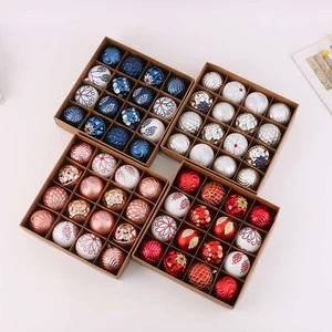 Exquisite Multicolored Christmas Ornament Ball Set - 12 Styles Glittering Decorative Balls for Xmas Tree Home Party Decor.