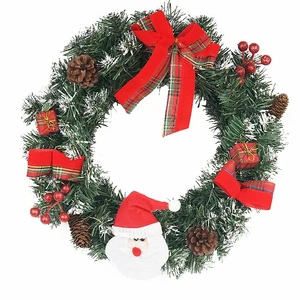 Personalized Custom New Design Large Christmas Decoration Ornaments Artificial Garland Wreath for Front Door Window Hanging