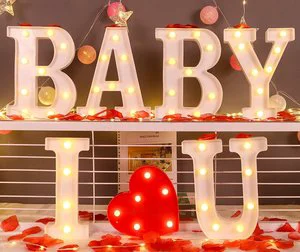 Valentine's Day LED Light Card Proposal Ceremony Wedding Decoration IP44 Rated Romantic Letter Lights for Christmas