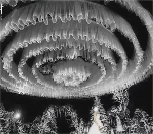 Wedding Ceiling Yarn Circle Luxury Modern Decoration for Hotel Stage and Veil
