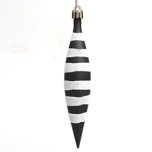 Christmas decorations hanging ornaments gifts pointed Christmas balls Christmas tree black pointed hanging balls painted balls