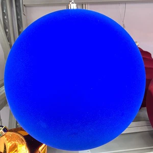 Factory Customizes Various Flocked Effect Colors Large Size Christmas Balls for Outdoor and Indoor Holiday Decoration 30-60cm