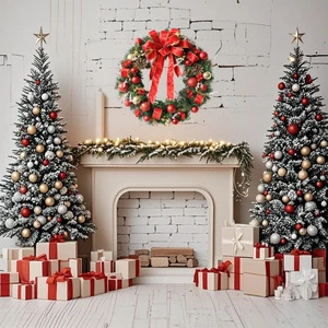 Christmas Wreath Vine Wreath Christmas Decoration Door Hanging Christmas Wreath OEM/ODM