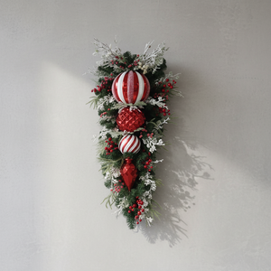 Customizable Teardrop Christmas Decorations Bow Bells And Tree Wreath Xmas Garlands For Holiday Gift Giving Wall Window Decor