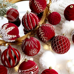 Hot Sale Xmas Tree Hanging Decoration Ornaments 4 Pcs Delicate Christmas Tree Ball Set for Farmhouse
