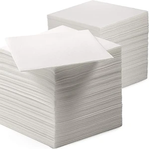 Custom 2/3-Ply Craft Paper Eco-Friendly Biodegradable Wedding Dinner Napkins with Printed Logo White