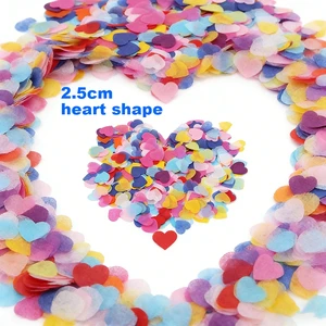 1 Inch 1KG Bulk Packing Heart Shape Colorful Confetti by Tissue Paper for Balloon Pinata Filler Wedding Valentine Party Decor