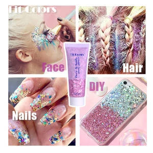 20 Colors Mermaid's Scale Chunky Glitter Body Gel for Face Body Hair & Nails-Christmas & Party Use
