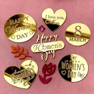 Cross-border Ins Style Goddess Festival Queen's Day 38 Women's Day Cake Inserts Decoration Label Cupcake None Material None