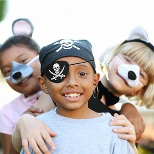 Halloween One-Eyed Dragon Eye Mask Felt Pirate Hat Caribbean Masquerade Ball Mask Party Funny Masks Wholesale Cross-Border