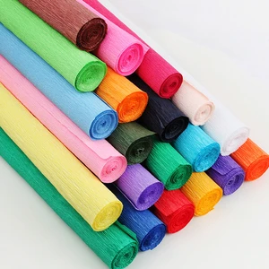 250cm *25/50cm Colored Crepe Paper Roll Origami Crinkled Crepe Paper Craft DIY Flowers Decoration Crepe Paper Flowers