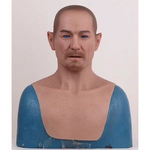 Silicone Party Masks Old Man Full Head Mask Masque Halloween Party Face Masks Realistic Oldman Face