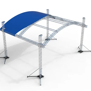 Affordable Aluminum Alloy Arched Roof Stage Trusses, Suitable For Concert Sound And Lighting Displays, Custom Sizes Available.