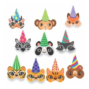 Animal Theme Eye Mask Fun Sleeping & Party Mask for Kids & Adults Fancy Dress Pack of 10 for Best Wholesale Price