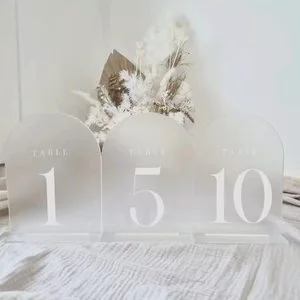 Modern Frosted Arch Wedding Table Numbers Factory Wholesale Acrylic Display Signs Elegant Centerpiece for Reception Party Events