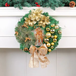 Handmade Jesus Wreath Christmas Decoration Indoor and Outdoor Use Environmentally Friendly Party Supply