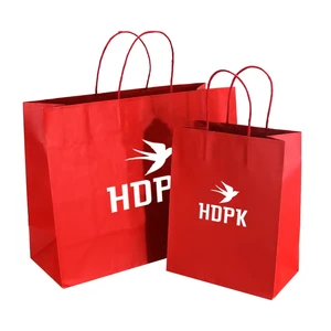 Customized Kraft Paper Wedding Gift Bags with Logo Print Eco-Friendly Recyclable Custom Colors & Sizes for Clothing & Shoes