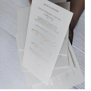 Custom Made Coated Eco-Friendly Biodegradable Recyclable Wedding Wrapping Paper in Gold Color