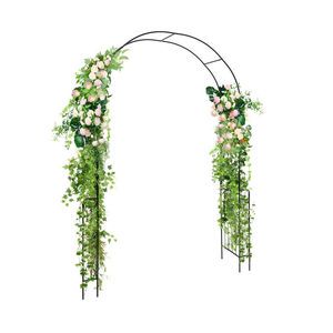 Metal Garden Arch Stand 7.9 Feet Black for Wedding Arch and Climbing Plants