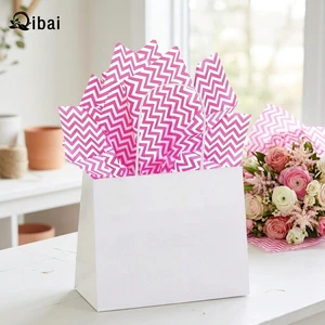 Qibai Streak Floral Printed Tissue Paper Floral Tissue Paper Bulk Gift Bags Colorful Floral for Decoration Wedding