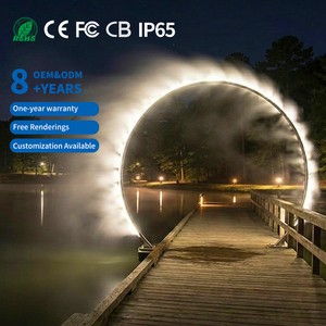 SG Outdoor Halloween Christmas 3D LED Ring Door Shape Mist Spray Lights IP65 Waterproof Garden Decoration For Landscape Lighting