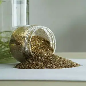High Brightness Laser Gold Glitter Powder: Ultra-Shiny Chrome Sparkle for Stunning Nail Art & Cosmetic Designs