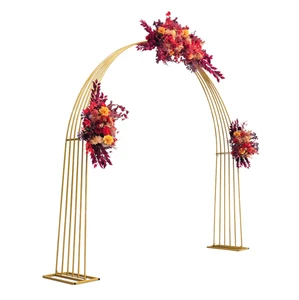 Custom Gold & White Metal Wedding Arch for Wedding Party Events 2.4x2.2m