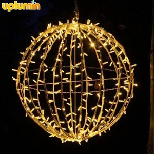 Uplumin Outdoor Hanging LED Ball Lights 3D Christmas Motif With IP65 For Landscape Decorations-Christmas Halloween Weddings