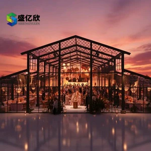 Factory Price Luxury Atrium Cathedral Event Tent Elegant Clear Span Marquee For High-End Weddings Exhibitions & Corporate Galas