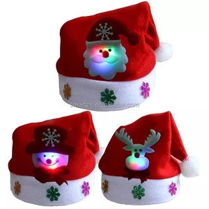 Christmas Hat, Santa Hat, Xmas Hat for Unisex Adults with Velvet Brim and Comfort Liner for Christmas New Year Party Decorations