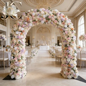 Factory Custom Wedding Arch White Flowers Wedding Backdrop Flower Arch Arrangement for Wedding Decoration Flowers Arch Decor