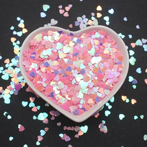Attractive 3-6mm Mixed Glitter Hearts Shaped Sequins Confetti 500g/Bag for Nail Arts DIY Crafts Party Supplies Filling