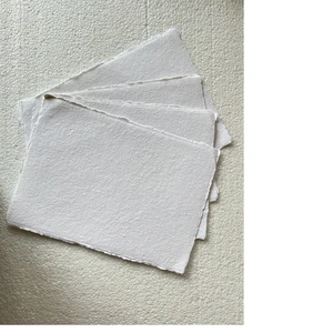 Eco-Friendly Waterproof Recyclable Printed Wrapping Paper in White with Deckle Edges for Clothing Socks Wedding Invitations