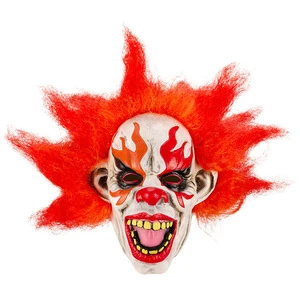 2026 Halloween Mask Latex Head Clown with Smiling Grimacing Features for Bar Dance Costume on Christmas Birthday Easter Parties