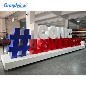 Custom Big Alphabet Branding Letter Signs Sign Free Stand Arabic Led Big Letters With Lights