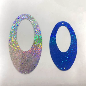 Wholesale Loose Custom PVC Sequins 90x50mm/110x60mm Large Supply Oval-shaped Sequin Designs For Handicrafts Garment Use MOQ